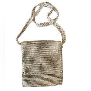 The Sak Crochet Crossbody Purse Handbag, Tan